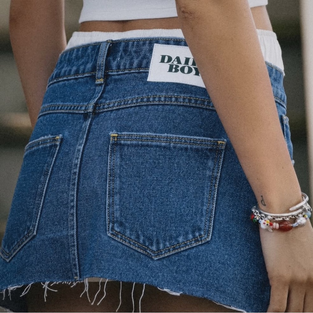 Dairy Boy Denim Mini Skirt